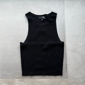 Intermix Black ribbed knit tank top